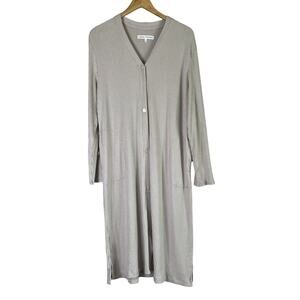 A613826 CAROLE HOCHMAN Long Cardigan Oatmeal Heather L